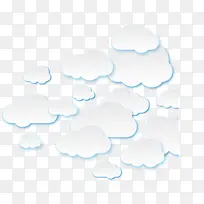 蓝天上的白云剪贴画矢量图