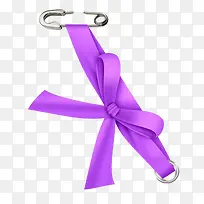 紫色蝴蝶结素材