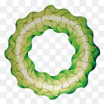 矢量绿色曲线圆环