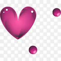紫色水晶爱心装饰