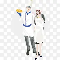 厨师,男女厨师,