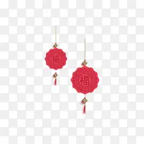 红色福字中国结