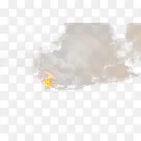 白色爆炸烟雾
