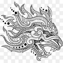 复古花纹龙头