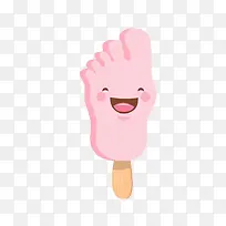 粉色微笑的冰棍