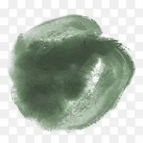 绿色随意墨迹圆形