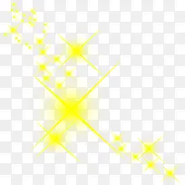 元旦黄色星光装饰