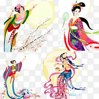 多种造型的嫦娥