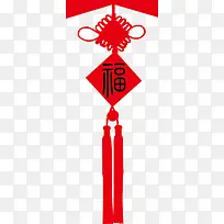 红色福气中国结创意