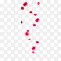 红色梦幻小花背景矢量素