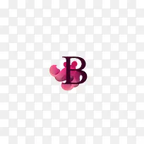 玫瑰主题字母B图片
