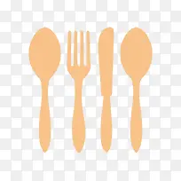 刀叉勺餐具图