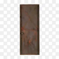 方块生锈的铁门