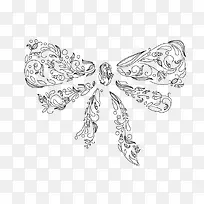 蝴蝶结形花纹