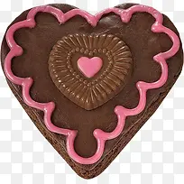 爱心形巧克力蛋糕