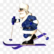滑雪的老人