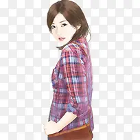 手绘挎包美女