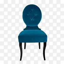 蓝绿色复古装饰单人沙发