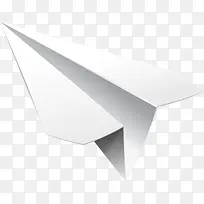 白色隐形折纸飞机