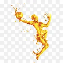 奥运会篮球模型金色