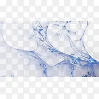 蓝色透明水光纹理