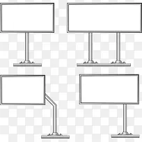 矢量手绘空表广告牌