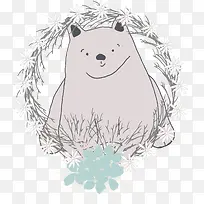 灰色老鼠矢量图