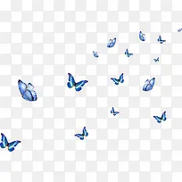 蓝色蝴蝶装饰图案