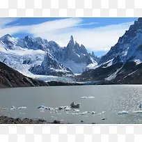珠穆朗玛雪山冰面高清摄影