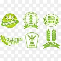 绿色麦穗logo标签