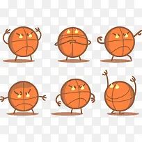 矢量图拟人化篮球