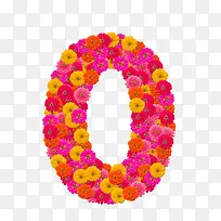 花卉数字0
