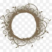 棕色花纹圆环
