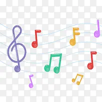 音乐家彩色音符