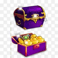 元宝紫色宝箱图片