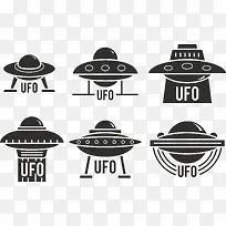 ufo剪影矢量图