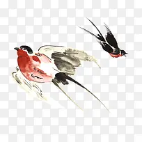 水墨中国风燕子装饰图案