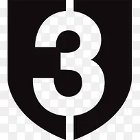 数字3手绘元素