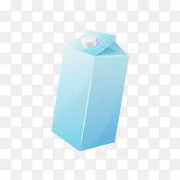 蓝色牛奶盒