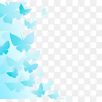 蓝色蝴蝶背景图