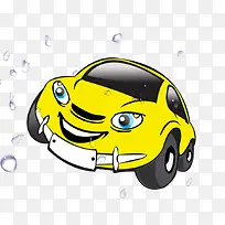 黄色小轿车