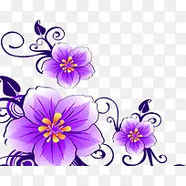设计紫色花纹效果设计