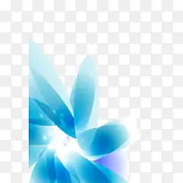 科技蓝色花朵装饰