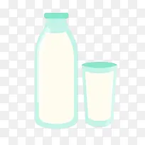 瓶装鲜奶免抠素材