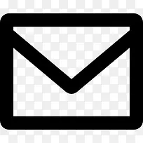 新的电子邮件界面符号封闭信封后面图标