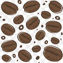 咖啡豆矢量背景底纹素材