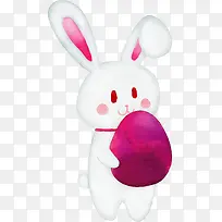 玫红彩蛋可爱兔子