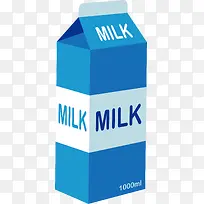 一盒牛奶矢量图