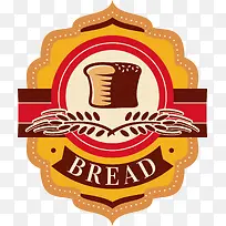 面包标签矢量图