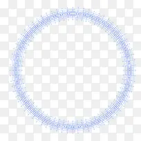 蓝色线条手绘圆环